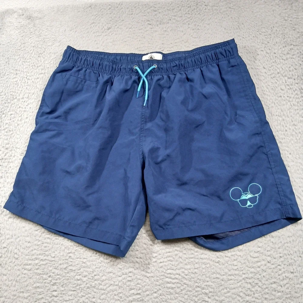 Disney Parks Mickey Mouse Swim Trunks‎ Mens XL Blue Sunglasses